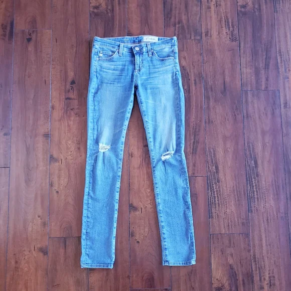 AG Denim Adriano Goldschmied The Stilt Cigarette Leg Stretch Women Jeans Sz  25R
